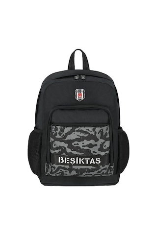 Me 25317 Beşiktaş Kamuflaj Desenli Kolon Detaylı Sırt Çantası Siyah