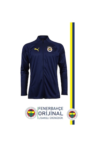 Fenerium Fenerbahçe Lisanslı 23-24 Tam Fermuar Antrenman Sweat + Bileklik Set Özel Ahşap Kutulu Lacivert