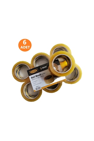 Sgs Koli Bandı Şeffaf 45mm 100mt Akrilik 6 Lı Paket