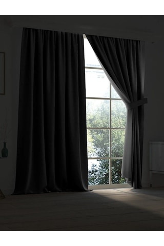 As Perde Siyah Blackout Karartma Fon Perde Siyah