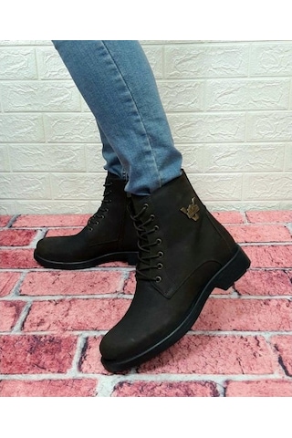 Voyager 3517 Kahverengi Hakiki Deri Bağcıklı Fermuarlı Erkek Bot