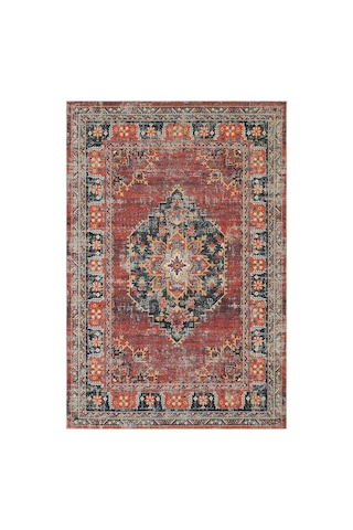 Cool Halı Private Xw Kiremit Rengi Eskitme Vintage Halı Modern Yıkanabilir Etnik Bohem Salon Halısı
