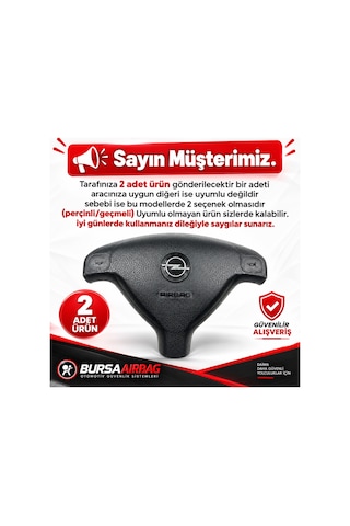 Opel Corsa B Direksiyon Airbag Kapağı Armalı Ve Perçinli 1 Adet Siyah