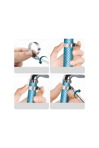 Tr 5 Adet Hortum Kelepçesi Tork Ayarlı 10x16 Mm Paslanmaz Çelik Boru Metal Kelepçe Ayarlanabilir Klips