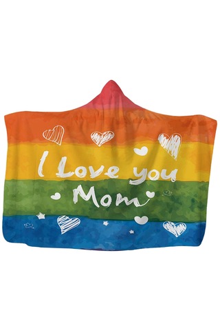 Homyl Kapüşonlu Battaniye Giyilebilir Şal Yatakhane Uyuklama Anne 130x150cm Çok Renkli