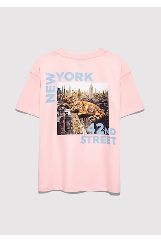 Mavi - Baskılı Pembe Tişört 7610402-71007 Pembe