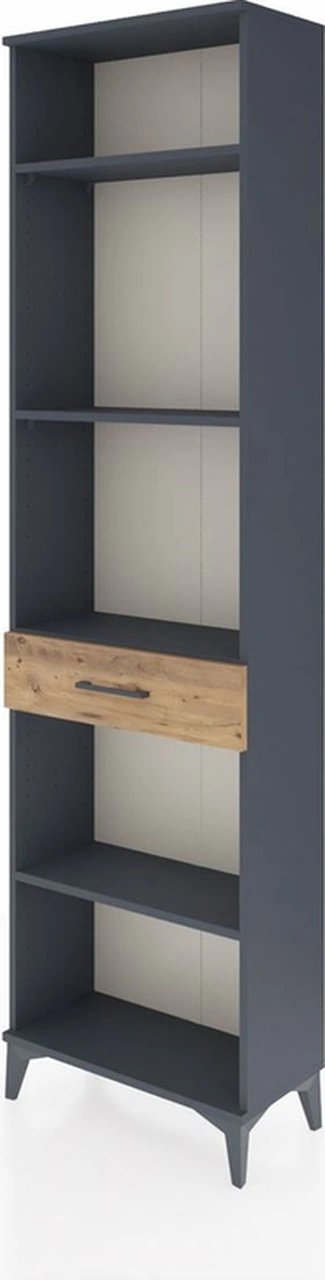 Arges Dolap 4 Raflı Tek Çekmeceli 60x30x221 Antrasit-çam Antrasit