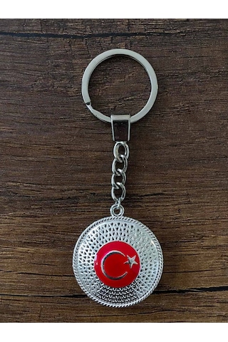 Türk Bayrağı Model Metal Anahtarlık