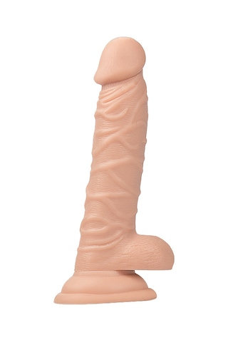 River World Dildo Pe Nis Damarlı Vantuzlu 18 Cm