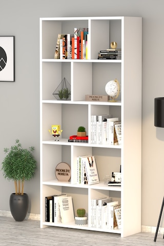 Moonlife London Kitaplık Beyaz