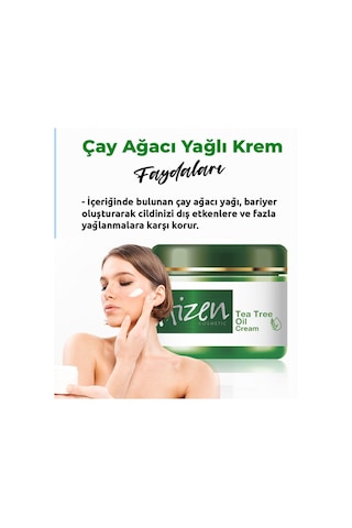 Aizen Çay Ağacı Yağlı Cilt Bakım Kremi