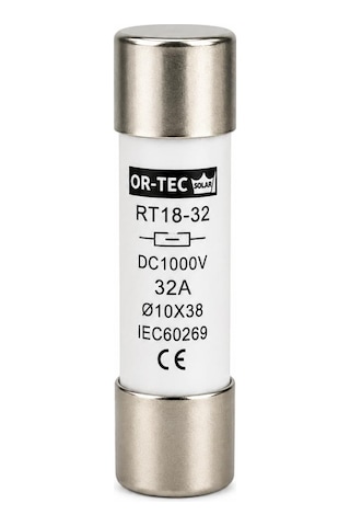 Or-tec 1000v 32a 10x38 Dc Sigorta + Sigorta Yuvası