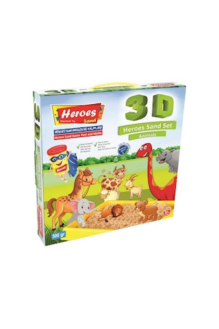 3d Kalıplı Orman Hayvanları Kinetik Kum Set 500 Gr Kum-034