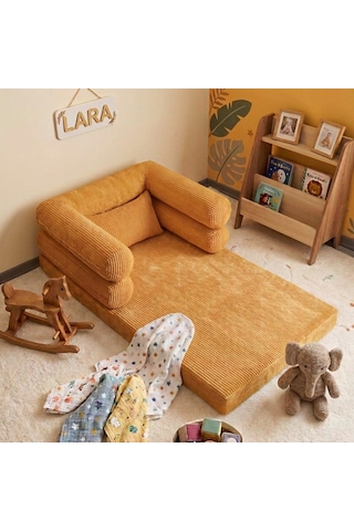 Miniwood Montessori Yatak Oyun Alanlı Bebek Yer Yatağı Sünger Çocuk Karyola 100 x 150 CM