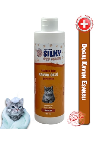Silkypetwash - Kedilere Özel Doğal Kavun Özlü Şampuan - 250ml
