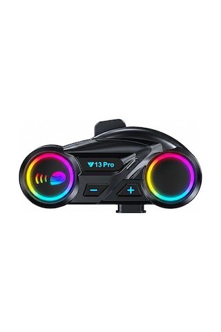 Çeşithane Y13 Pro Kameralı/ışıklı Motosiklet İnterkom - Renkli Rgb Işık Efektli, Bluetooth 5.3 Deste