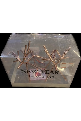 New Year Decoration Yılbaşı Ağacı Geyik Süs İp Askılı Altın Renk