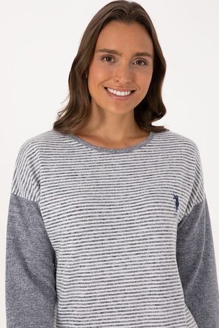 U.s. Polo Assn. Kadın Gri Melanj Pijama Takım 50318875-vr086 Gri Melanj
