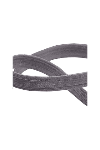 Koyu Gri 12 Mm 5 Mt Dayanıklı Sert Yassı Elastik Şerit Lastik