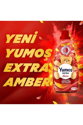 Yumoş Extra Amber + Hanımeli + Lilyum Konsantre Canlı Renkler Çamaşır Yumuşatıcısı 3 x 1440 ML