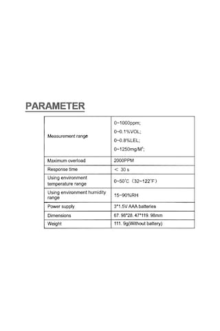 Wintact Wt8825 Karbon Monoksit Gaz Test Cihazı Dijital Dedektör