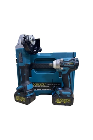 Hsgl HKT 602 Akülü Set Somun Sıkma + Avuç Taşlama 58VS 3000MAH 2 Akü + Şarj Cihazı Dahil