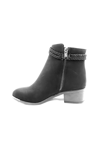 Punto 325033 Siyah 5 Cm Fermuarlı Kadın Bot