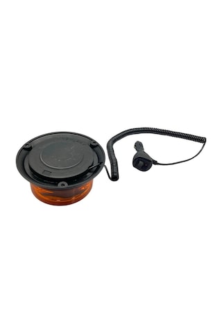 12v-110v Çakar Lamba Ledli 5 Fonksiyonlu Mıknatıslı Çakmak Fişli Turuncu Alçak Tip 147 70 Mm E9