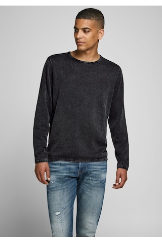 Jack & Jones Soluk Efektli Kazak-leo 12174001 Caviar Siyah