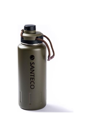 Haers Yeşil Çift Katmanlı Paslanmaz Çelik Termos Su Şişesi 950ml
