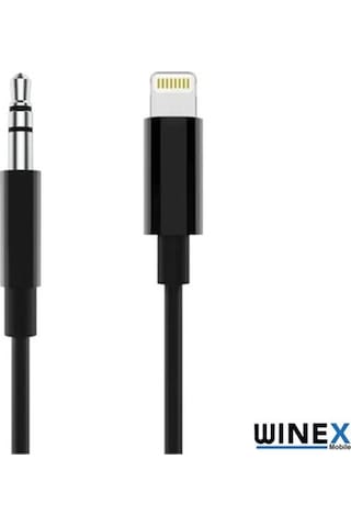 Winex Ax37 Gfz Lightning To 3.5Mm Aux Ses Kablosu Siyah