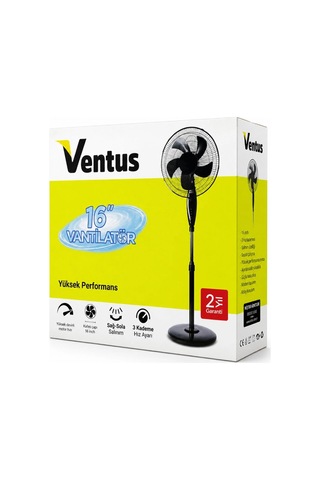 Ev Tipi Ayaklı Vantilatör - 16 İnç 5 Pervaneli - 45w Performans