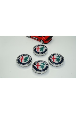 Alfa Romeo Jant Göbek Kapağı 60mm Renkli Gümüş
