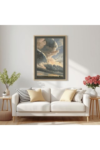 Besay Ferahlatıcı Bulut Manzaralı Duvar Posteri-modern Dekoratif A2 Çerçevesiz