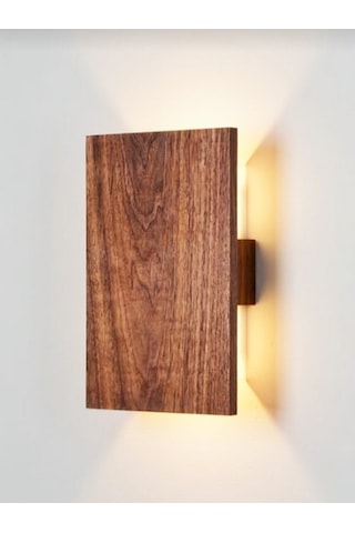 Yansıtma Tasarımlı Çift Yönlü Doğal Ahşap Salon Aplik Avize Ahşap