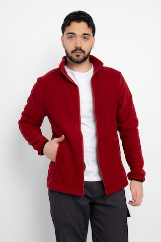 Dasüniforma Unisex Anti-pilling Tüylenme Yapmayan Standart Fit Tam Fermuarlı Soğuk Geçirmez Polar Hırka Bordo