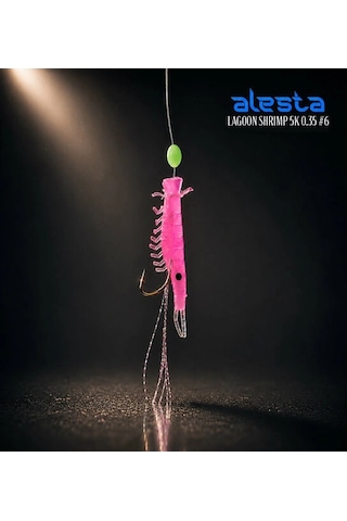 Alesta Lagoon Shrımp Rıg X0288 5 Köstek 0.35mm No:6 İğne Renk:pınk