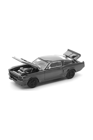 Pop Race 1:64 1967 Ford Shelby Mustang Gt500 Dark Chrome Limited Edition Prdc004 Model Araba Siyah