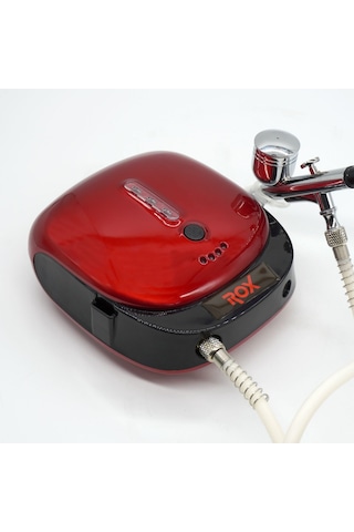 Rox 0066 Akülü Airbrush Kompresör Mini Boya Tabancası Seti