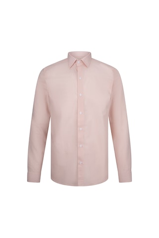 Hatemoğlu Pembe Comfort Fit 100% Pamuk Slim Yaka Uzun Kollu Spor Gömlek Pembe