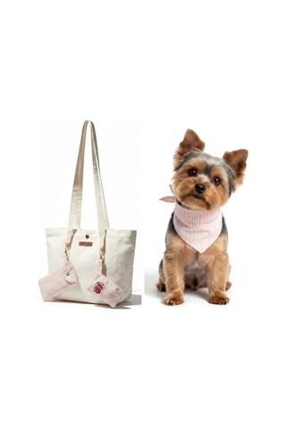 Atolyee.zuzu Evden Çıkmadan Önce Seti Köpek & Kedi Bandanası + Dışkı Poşeti Çantası + Kart Cebi