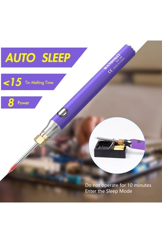 Yifomall Taşınabilir Şarjlı Lehim Makinesi - 330-400 C Ayarlanabilir Sıcaklık, 8w Güç, Dahili Pil, Lehim Ucu Hediyeli