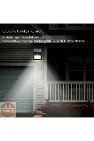 Hareket Sensörlü Solar 48 Led Bahçe Lambası - 9003205893232do