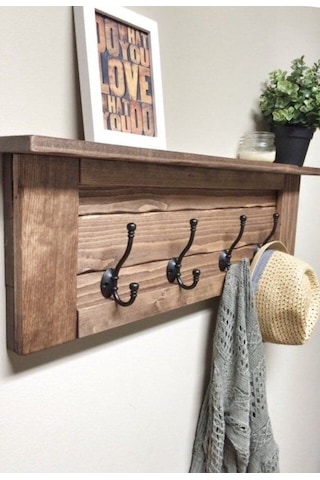 Halevia Ahşap Dekoratif Askılık. Ceviz