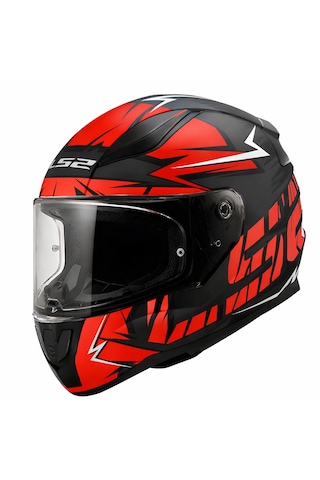 Ls2 Rapid 2 Cromo Full Face Motosiklet Kaskı Kırmızı Mat Siyah