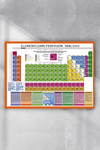 Pster7646 Periyodik Cetvel Bilimsel Poster 50x70cm