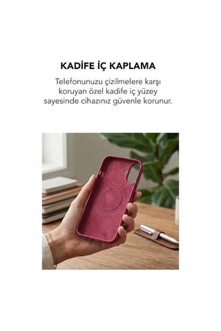 Apple İphone 17 Uyumlu Magsafe Lansman Silikon Kılıf Koyu Pembe