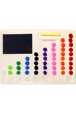 Montessori Ponponlu Ahşap Hesap Makinesi