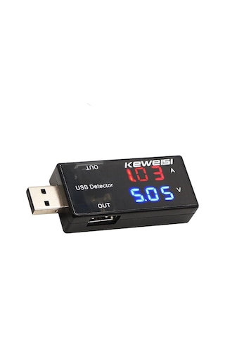 Usb Akım Ve Gerilim Test Cihazı, Volt-amp Ölçer - 2 Usb Çıkışlı