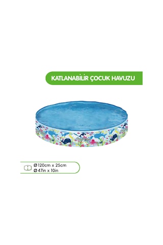 Marevia Katlanabilir Çocuk Havuzu 120x25cm-57140 Standart